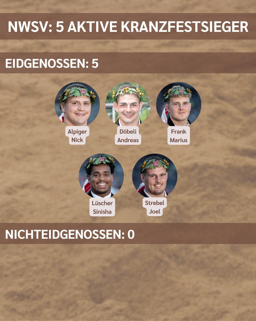 Die elf aktiven Nordwestschweizer Kranzfestsieger.